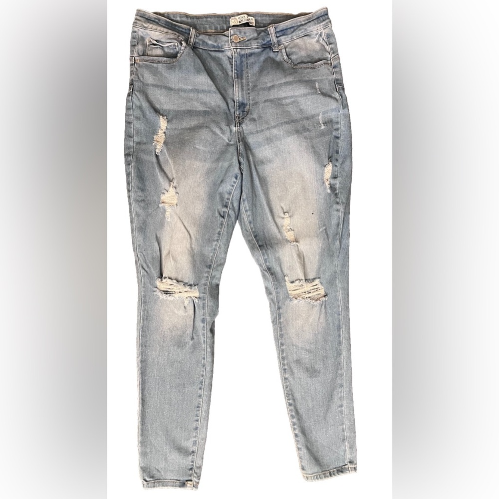 Wax Jeans Butt I love you Skinny Jeans Size 18